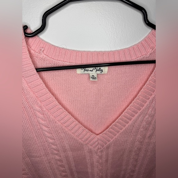 Pre-Owned XL Vine and Valley Pink Knitted Sleeveless Vest - Picture 4 of 8